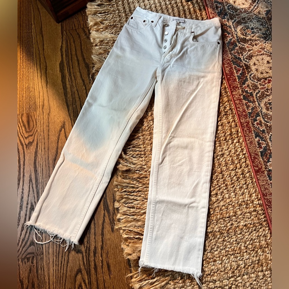 Re/Done Women's White Jeans